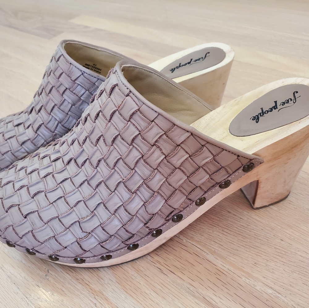 Free people woven  clogs size 41
